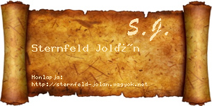 Sternfeld Jolán névjegykártya